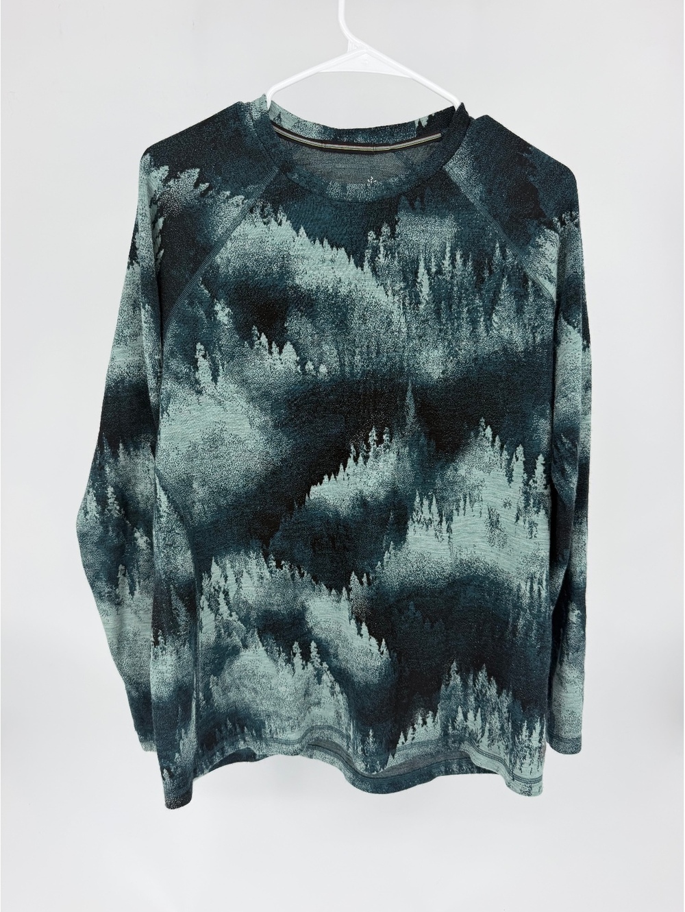 Smartwool Women’s 2X Merino Wool Base Layer Top Forest Print Long Sleeve